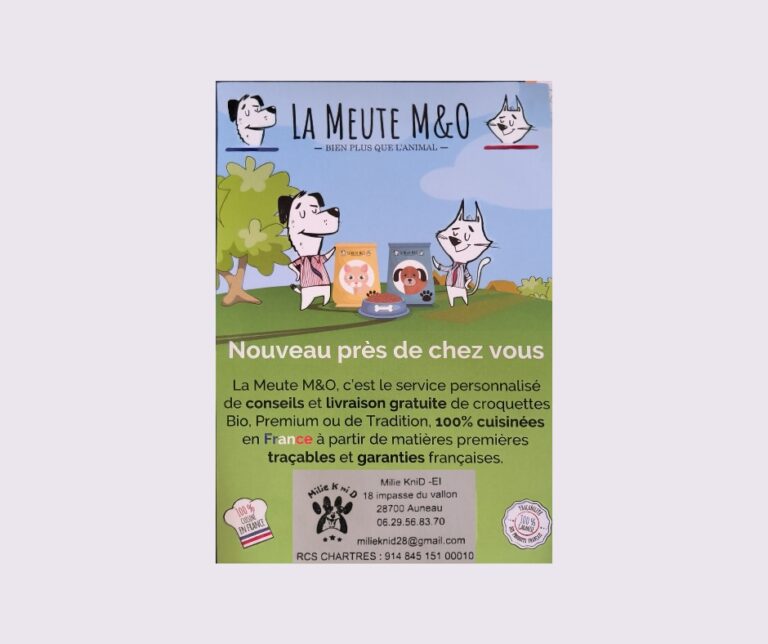 la meute M&O, un service unique de conseils et de livraison gratuite de croquettes